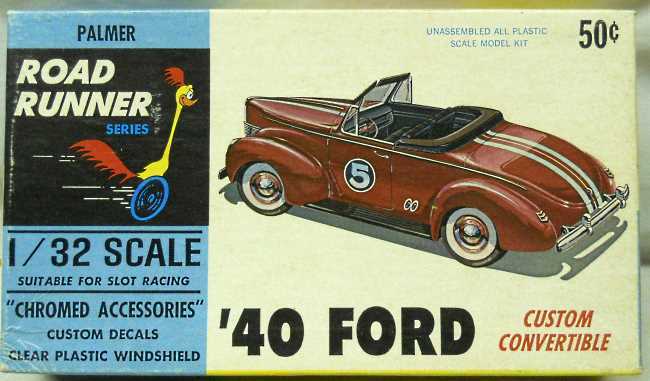 Palmer 1/32 1940 Ford Custom Convertible, 403 plastic model kit